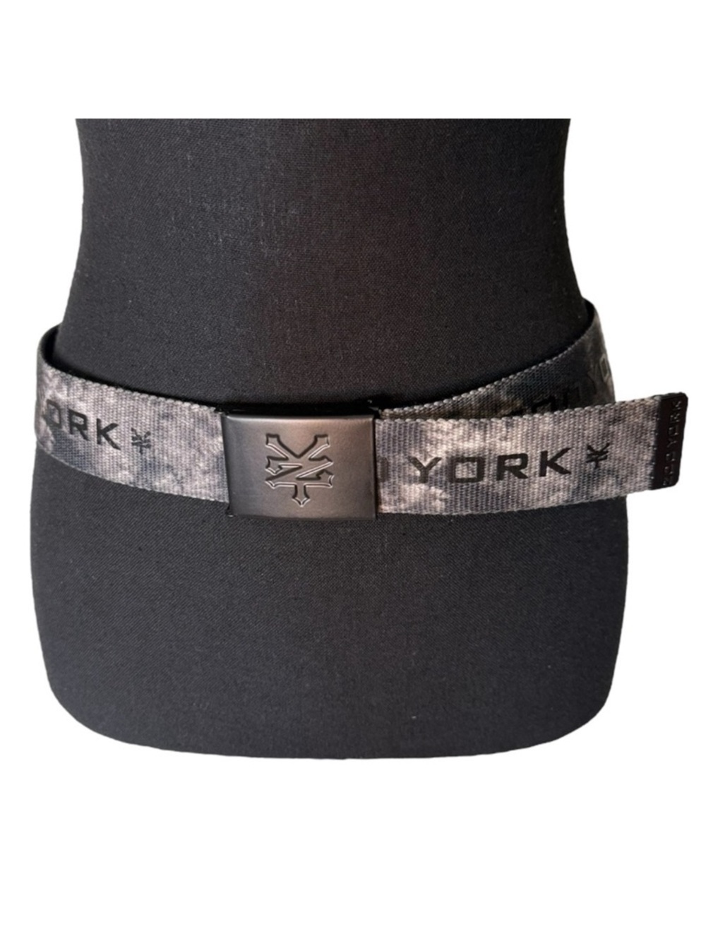 ZOO YORK Grey Black Belt Metal Buckle Adjustable